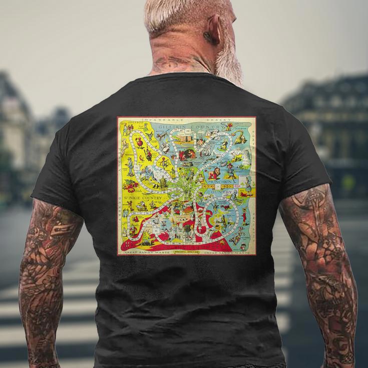 オズの土地 キャラクター ヴィンテージ オズの魔法使い ゲームボード メンズTシャツ バックプリント 高齢者への贈り物