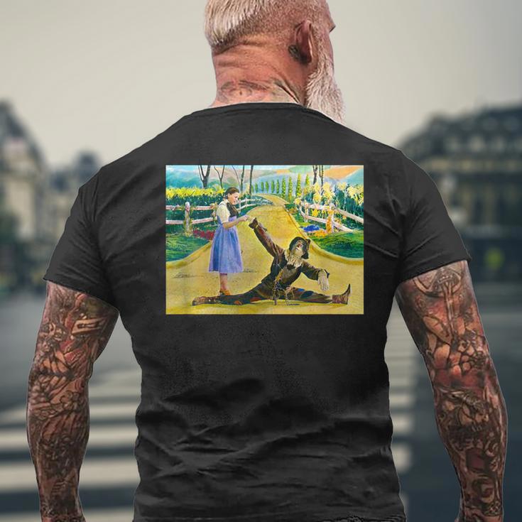 オズの土地 ドロシー・オズ かかし ビンテージ オズの魔法使い ポスター メンズTシャツ バックプリント 高齢者への贈り物