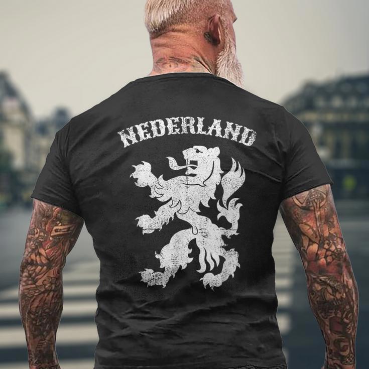オランダ レトロ オランダ ライオン クラウン オランダ プライド メンズTシャツ バックプリント 高齢者への贈り物