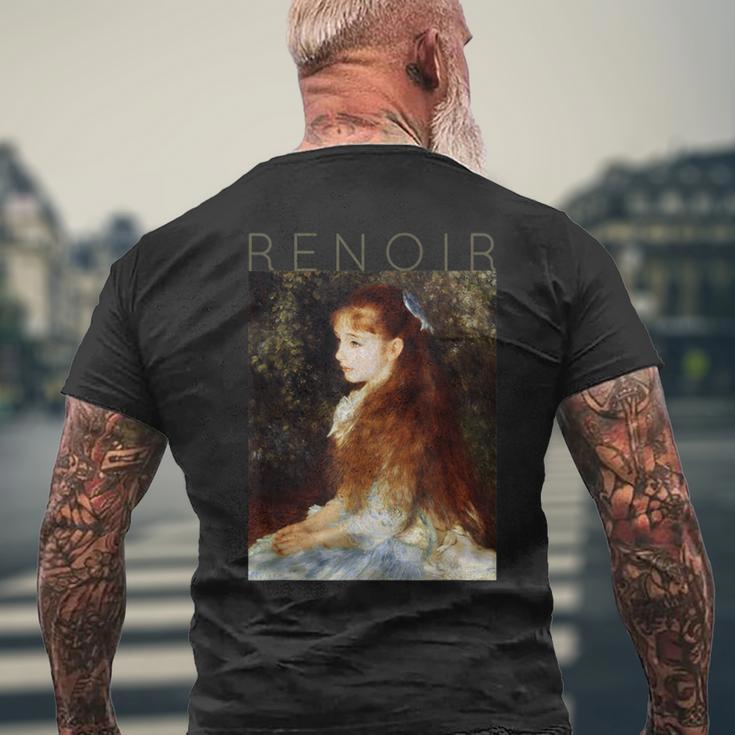 オーギュスト・ルノワール マドモアゼル・ダンヴェールの肖像 メンズTシャツ バックプリント 高齢者への贈り物
