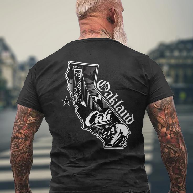 オークランド カリフォルニア マップ ノーザンカリ ベイエリア Ca メンズTシャツ バックプリント 高齢者への贈り物