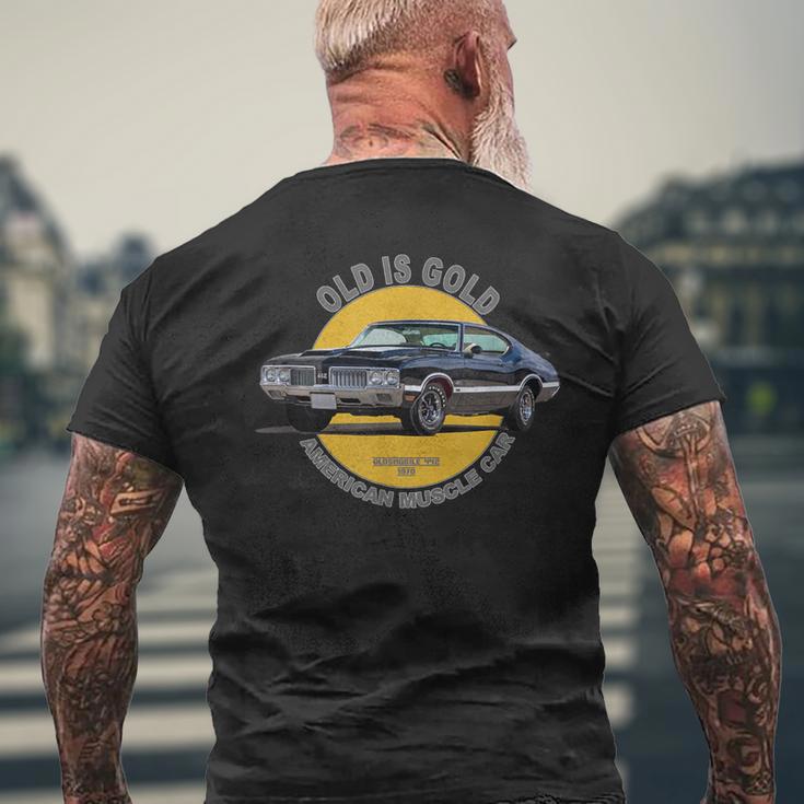 オールズモビル 442 アメリカンマッスルカー 60年代 70年代 オールドイズゴールド メンズTシャツ バックプリント 高齢者への贈り物