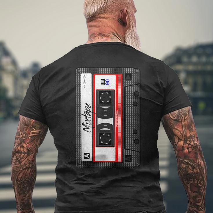 カセット テープ 音楽 ミックス オーディオ 90年代 パーティー 80年代 メンズTシャツ バックプリント 高齢者への贈り物