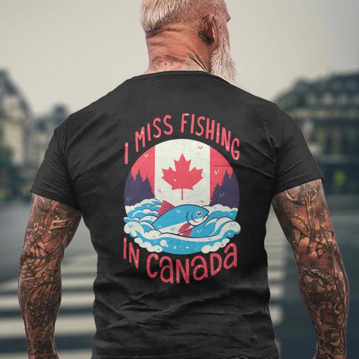 カナダでの釣り 長袖tシャツ メンズTシャツ バックプリント 高齢者への贈り物