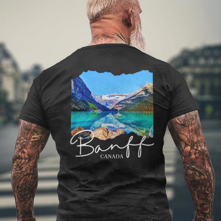 カナダバンフ メンズTシャツ バックプリント 高齢者への贈り物