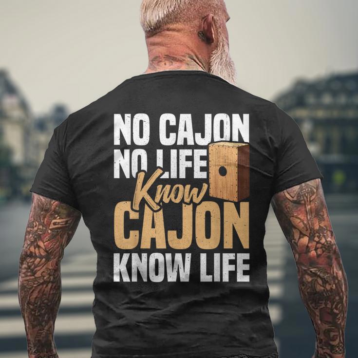 カホン奏者 カホン 音楽愛好家 人生を知る カチョン ペルーのカホン メンズTシャツ バックプリント 高齢者への贈り物