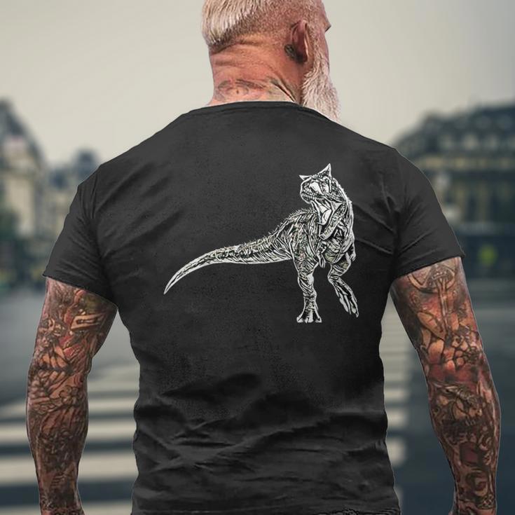 カルノタウルス 恐竜 ディノサワ 肉食恐竜 メンズTシャツ バックプリント 高齢者への贈り物