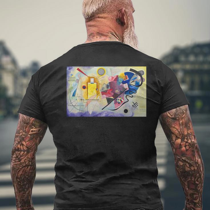 カンディンスキー 抽象芸術 黄色 赤 青 メンズTシャツ バックプリント 高齢者への贈り物