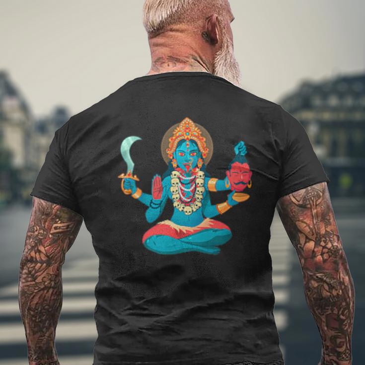カーリー-ヒンドゥー教の神神のグラフィックバックプリント メンズTシャツ バックプリント 高齢者への贈り物