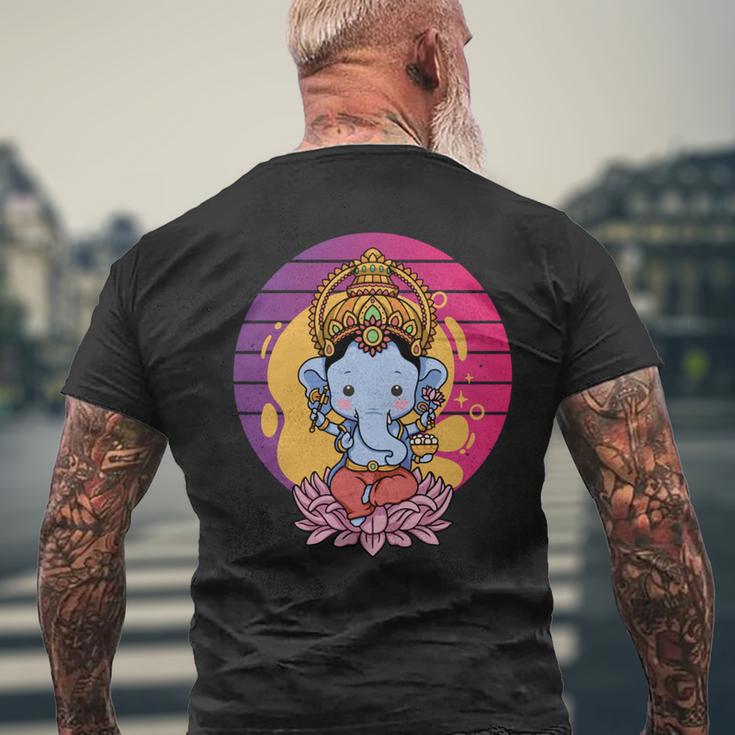 ガネーシャ 象 ヒンドゥー教の神 ガネーシャ 河合主 ガネーシャ 長袖tシャツ メンズTシャツ バックプリント 高齢者への贈り物