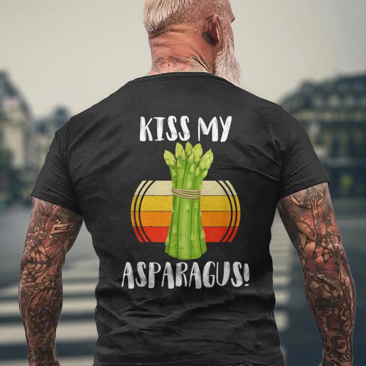 キスマイアスパラガス 野菜ミーム 農家 オーガニック ガーデニング メンズTシャツ バックプリント 高齢者への贈り物