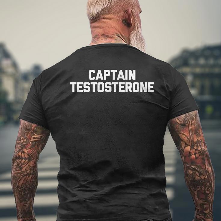 メンズ キャプテンテストステロンtシャツ 面白いウェイトリフティングワークアウトジム メンズTシャツ バックプリント 高齢者への贈り物