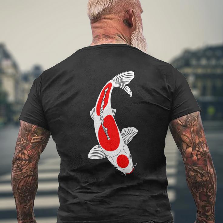 クハク 紅白鯉 メンズTシャツ バックプリント 高齢者への贈り物