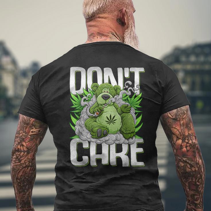 クマのスモーキングウィードマリファナtシャツ 面白いウィードベアtシャツ メンズTシャツ バックプリント 高齢者への贈り物
