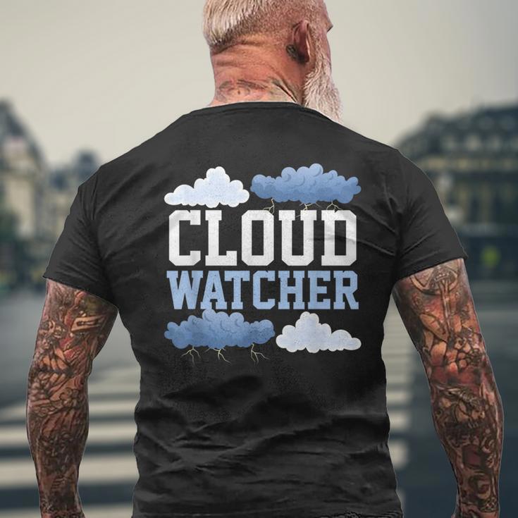 クラウドウォッチャー 予測 天気予報士 気象予報士 メンズTシャツ バックプリント 高齢者への贈り物