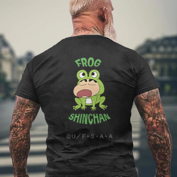 クレヨンしんちゃん カエルしんちゃん ワンポイント メンズTシャツ バックプリント 高齢者への贈り物