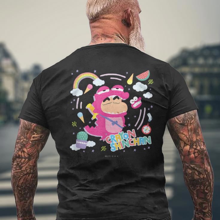 クレヨンしんちゃん ワニ山しんちゃん クレヨンタッチ メンズTシャツ バックプリント 高齢者への贈り物