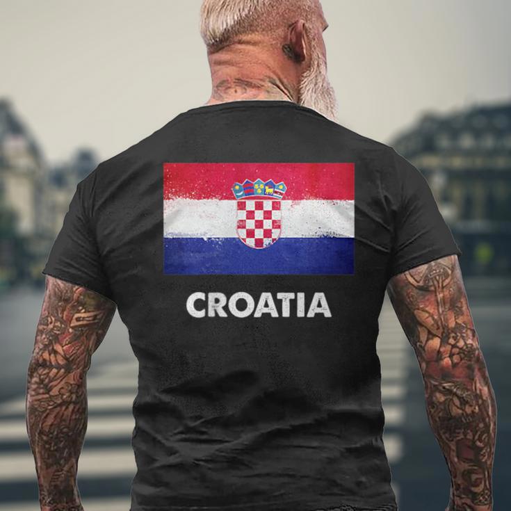 クロアチア国旗ジャージ メンズTシャツ バックプリント 高齢者への贈り物