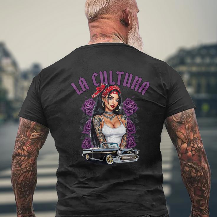クール アーバン カルチュラ チカーノ ラティーノ メキシカン プライド ホーミー チョーラ メンズTシャツ バックプリント 高齢者への贈り物