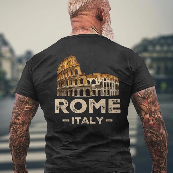 クール ヴィンテージ ローマ イタリア コロッセオ お土産 ローマ イタリア メンズTシャツ バックプリント 高齢者への贈り物