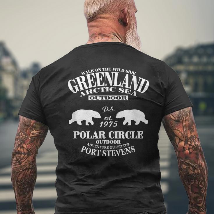 グリーンランド ホッキョクグマ メンズTシャツ バックプリント 高齢者への贈り物