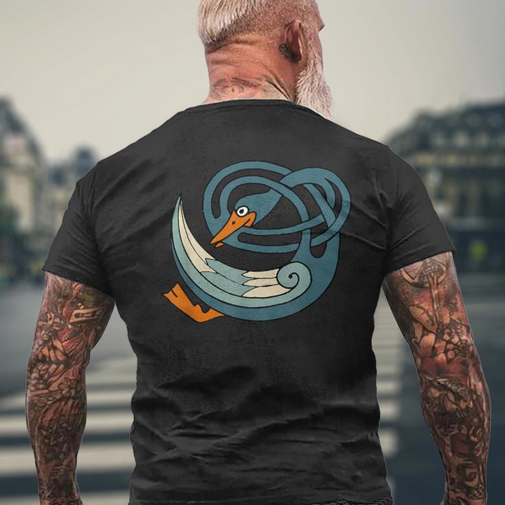 ケルト鳥ケルトデザイン 世界のケルト。 メンズTシャツ バックプリント 高齢者への贈り物