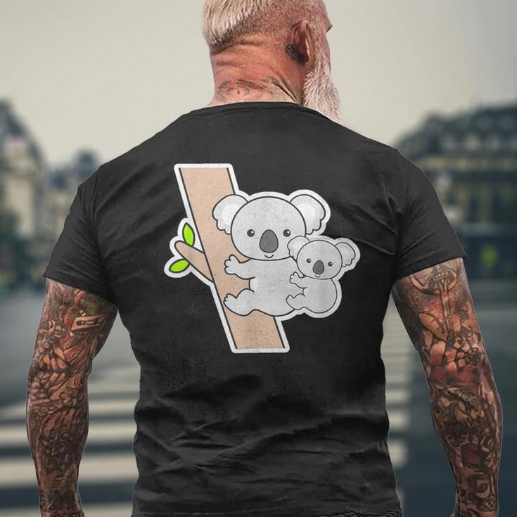 コアラ くん『親子』【どうぶつフレンズ】動物園 ゆるくてかわいい キャラクター メンズTシャツ バックプリント 高齢者への贈り物