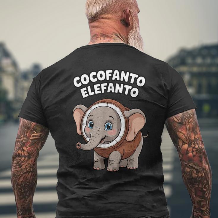 ココファント エレファント イタリアン ブレイン ミーム メンズTシャツ バックプリント 高齢者への贈り物