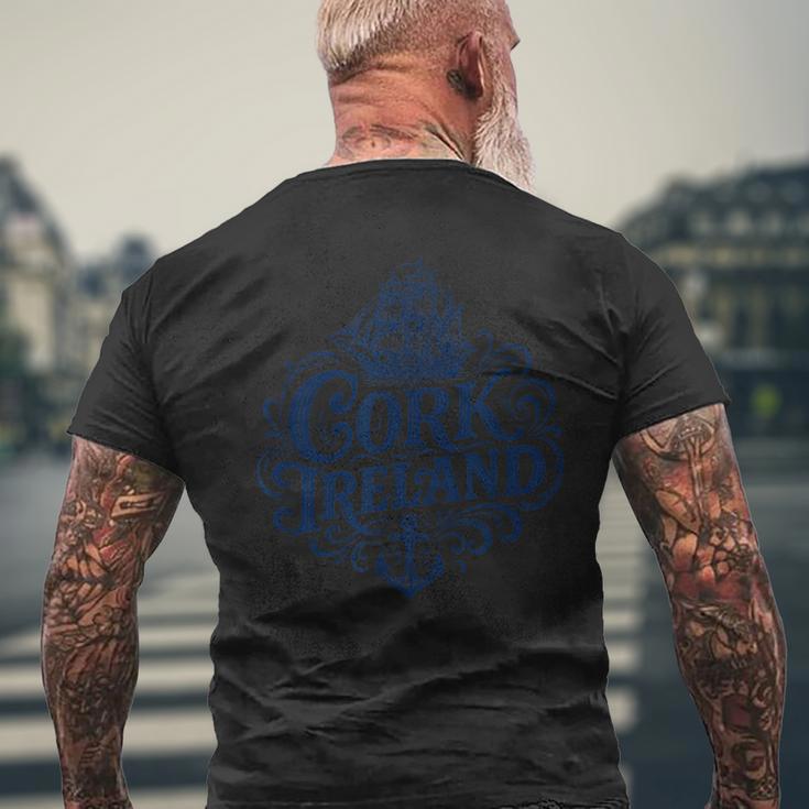 コルクアイルランド船と錨 メンズTシャツ バックプリント 高齢者への贈り物