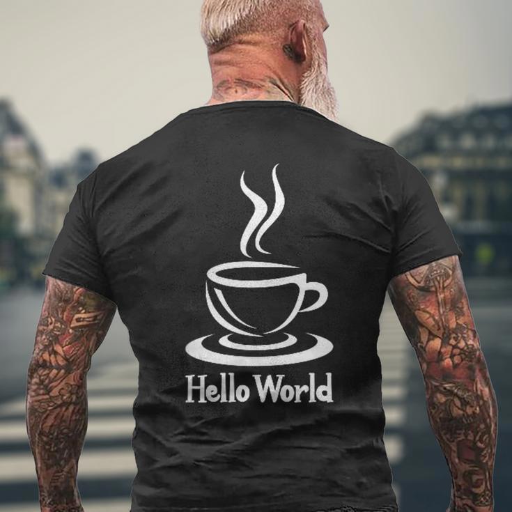 コンピューターtシャツ Java Hello World Development Coding メンズTシャツ バックプリント 高齢者への贈り物