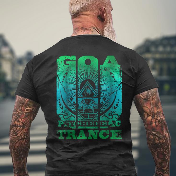 ゴア・サイケデリック・トランス-Om サイトランス レイバー メンズTシャツ バックプリント 高齢者への贈り物