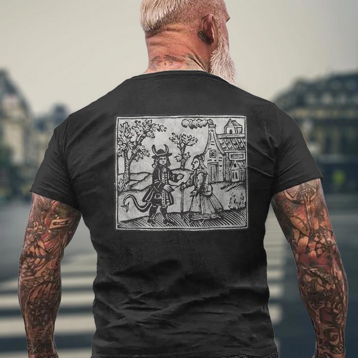 ゴシック オカルト 悪魔 ホラー ウッドカット メンズTシャツ バックプリント 高齢者への贈り物