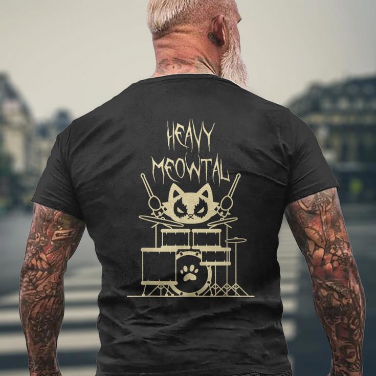 ゴスサタン ネコ コンサート フェス ブラック ヘヴィデスメタル メンズTシャツ バックプリント 高齢者への贈り物