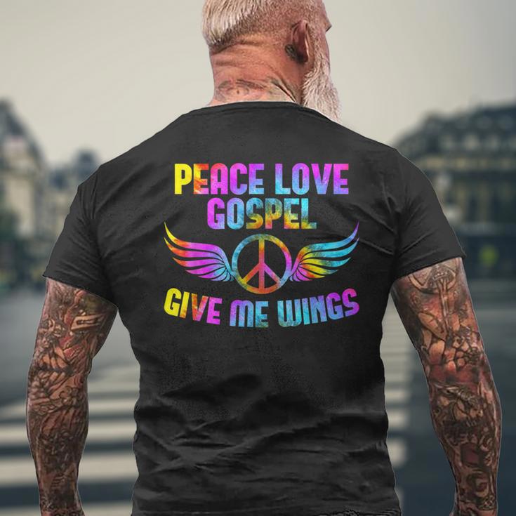 ゴスペル音楽 平和 愛 ゴスペル 教会合唱団 ゴスペル歌手 メンズTシャツ バックプリント 高齢者への贈り物