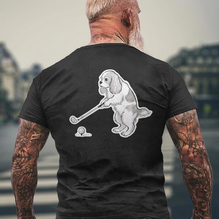 ゴルフ キャバリア グッズ おもしろ 犬 面白い 笑える 和風 メンズTシャツ バックプリント 高齢者への贈り物