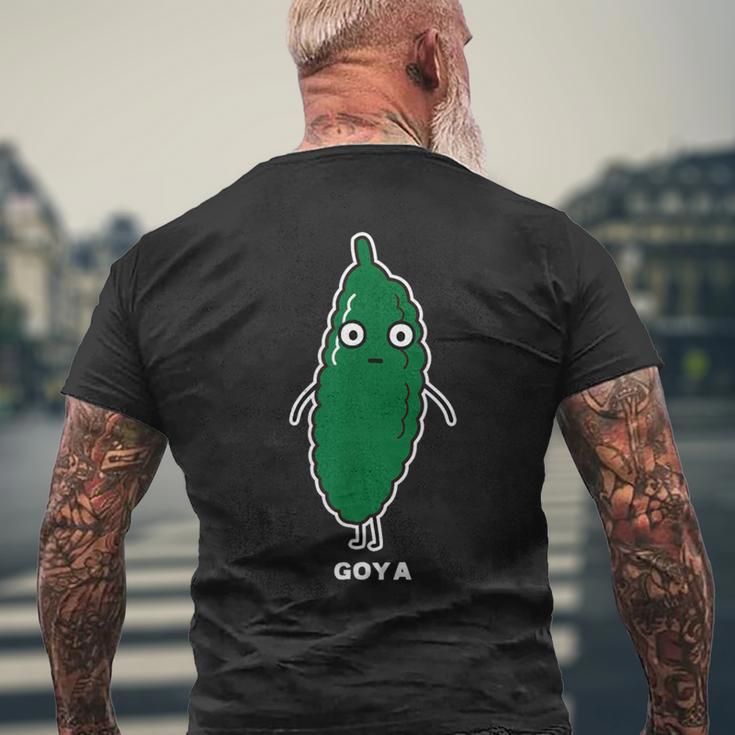 ゴーヤ ゴーヤー 顔 イラスト かわいい おもしろ 面白い 簡単 シンプル ゆるい 野菜 メンズTシャツ バックプリント 高齢者への贈り物
