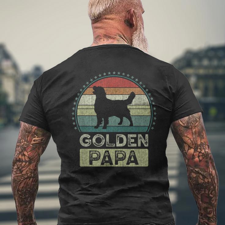 ゴールデン・パパ 父の日 ゴールデンレトリバー メンズTシャツ バックプリント 高齢者への贈り物