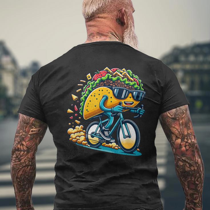 サイクリング タコス ロードバイク 自転車 サイクリスト メンズTシャツ バックプリント 高齢者への贈り物