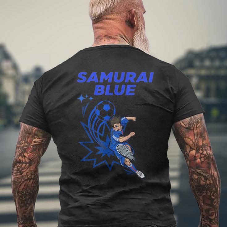 サムライブルーamurai Blue サッカー代表 漫画アニメ メンズTシャツ バックプリント 高齢者への贈り物