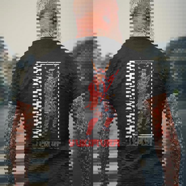 サムライ真田幸村 メンズTシャツ バックプリント 高齢者への贈り物