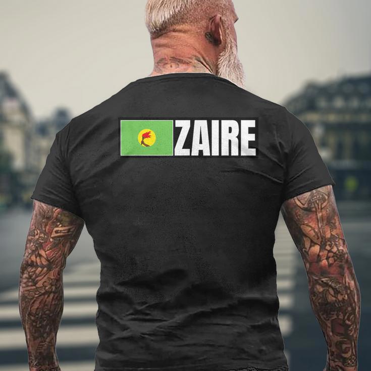 ザイール国旗 メンズTシャツ バックプリント 高齢者への贈り物