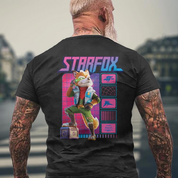 ザ・スーパーマリオギャラクシー・ムービー Fox Mccloud Retro Hero 長袖tシャツ メンズTシャツ バックプリント 高齢者への贈り物