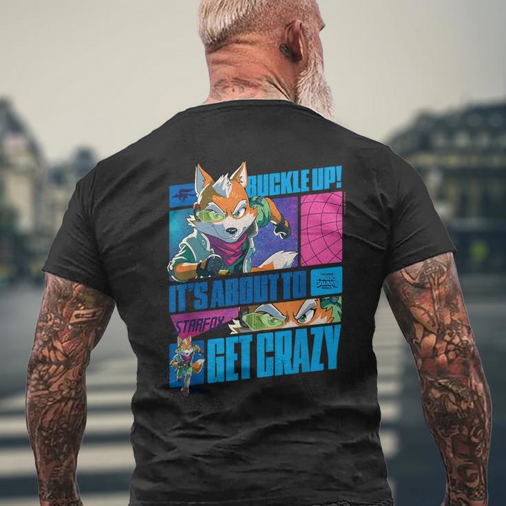 ザ・スーパーマリオギャラクシー・ムービーtarfox Buckle Up Action メンズTシャツ バックプリント 高齢者への贈り物