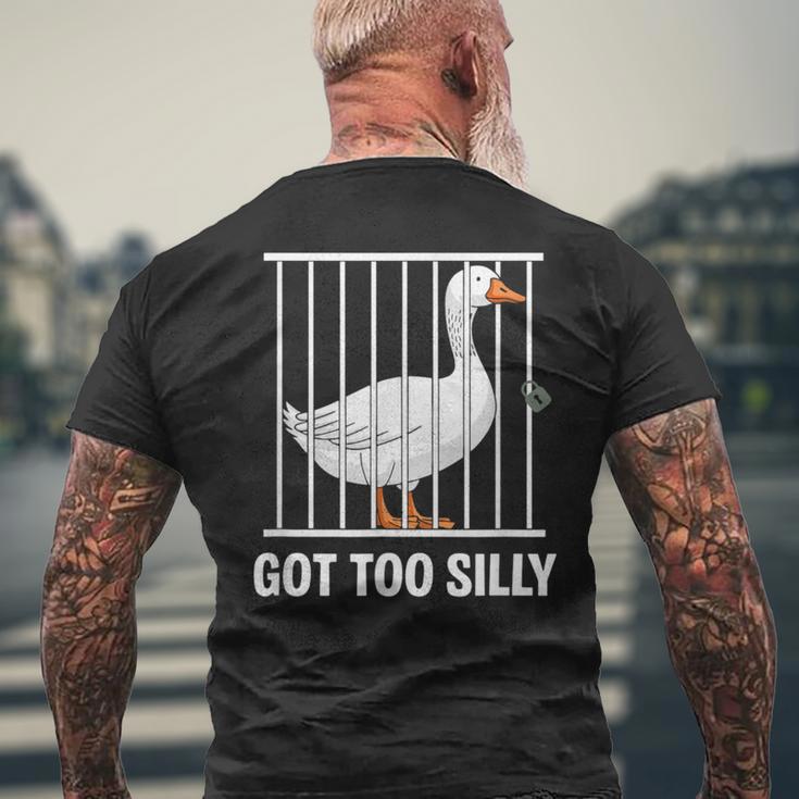 シリー・グースtシャツバカになりすぎた メンズTシャツ バックプリント 高齢者への贈り物