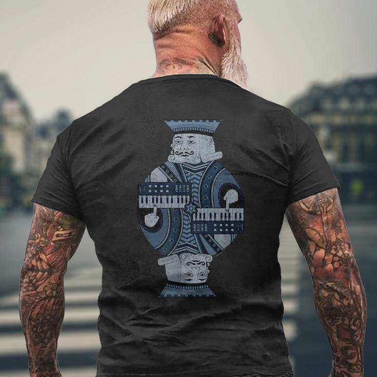 メンズ シンセサイザー ミュージシャン メンズTシャツ バックプリント 高齢者への贈り物