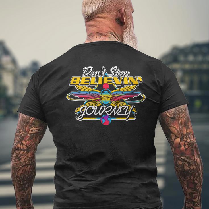 ジャーニーアメリカンロックバンド ドント・ストップ・ビリーヴィン 歌 Papl2795 メンズTシャツ バックプリント 高齢者への贈り物