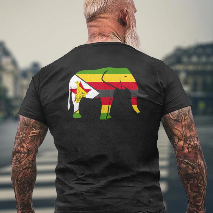 ジンバブエ 国旗 国 国籍 ジンバブエ メンズTシャツ バックプリント 高齢者への贈り物