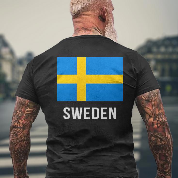 スウェーデン スウェーデンの国旗 メンズTシャツ バックプリント 高齢者への贈り物