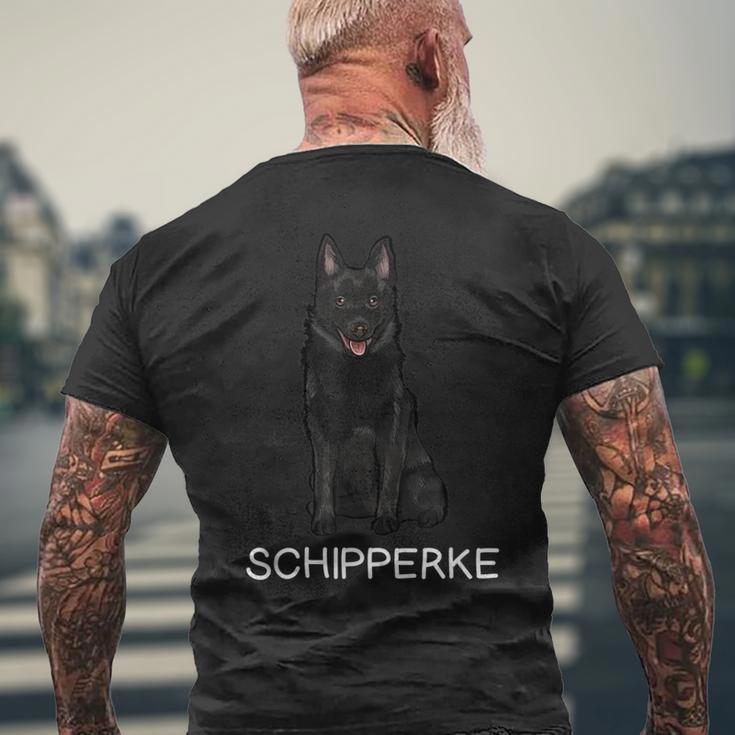 スキッパーキ 犬 メンズTシャツ バックプリント 高齢者への贈り物