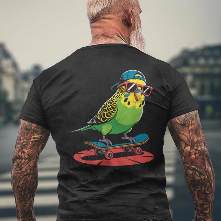 スケートボード セキセイインコ スケート セキセイインコ メンズTシャツ バックプリント 高齢者への贈り物